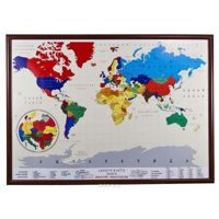 Фото Скретч-карта мира, стирающая карта путешествий. Ск